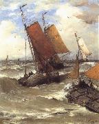Hendrik Willem Mesdag Terug van de Vischvangst oil painting on canvas
